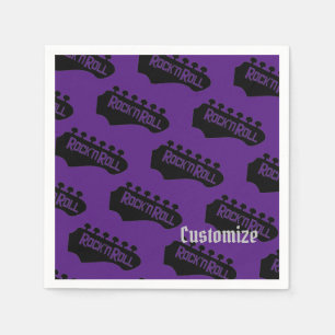 Rock and Roll Guitar Pattern Napkins