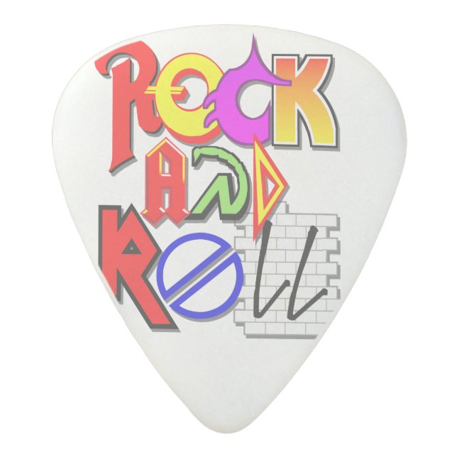Rock and Roll Guitar Pick (Back)
