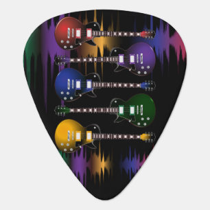 Rock and Roll Guitar Sound Wave Guitar Pick