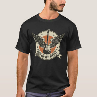 Rock and Roll Guitar Vintage Rock Music T-Shirt