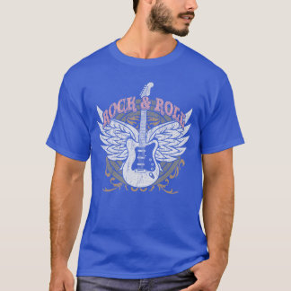 Rock and Roll Guitar Vintage ROCK Women Music funn T-Shirt