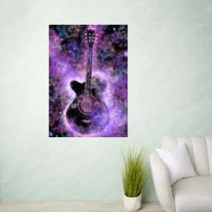 Rock and Roll Guitar Wall Decal