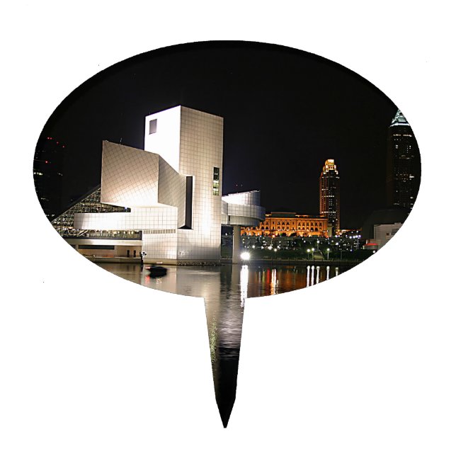 Rock and Roll Hall of Fame & Museum, Cleveland OH Cake Topper (Front)