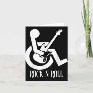 Rock And Roll Handicap Parking Funny Acoustic Guit Card