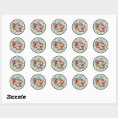 Rock and Roll Heart Tattoo Classic Round Sticker | Zazzle