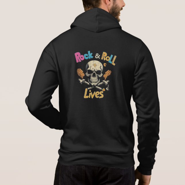  rock and roll hoodie (Back)