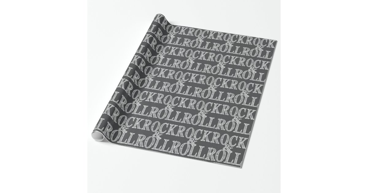 Rock and roll leather & chalk wrapping paper | Zazzle