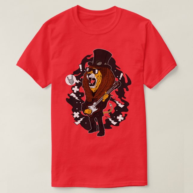 rock and roll lion T-Shirt (Design Front)