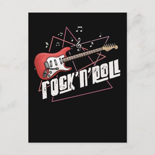 Rock and Roll Lover Guitar Music Postcard