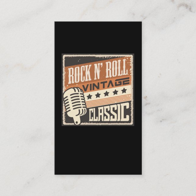 Rock and Roll Music 1950s Rockabilly US Business Card (Front)