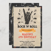 Rock and roll music dance invitation (Front/Back)