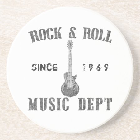 Rock And Roll Music Department Drink Coaster