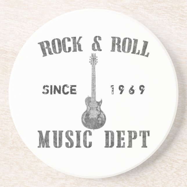 Rock and Roll Music Department Drink Coaster (Front)