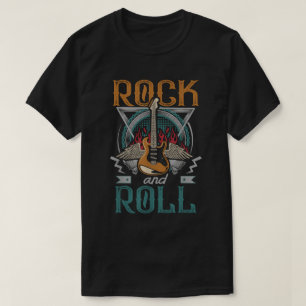 Rock and Roll Music Tee Guitar & Wings