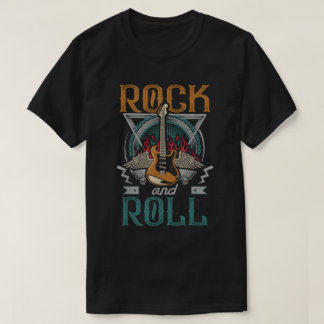 Rock and Roll Music Tee | Guitar & Wings