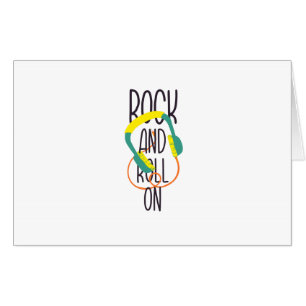 Rock and roll on card