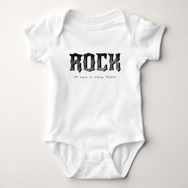 Rock and Roll over Back to Sleep Baby Bodysuit (Front)