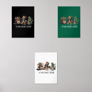 Rock and Roll Pets Band - Funny Animals Concert Wall Art Sets