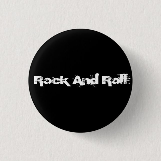 Rock And Roll Pinback Button (Front)