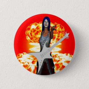 Rock and Roll Pinback Button