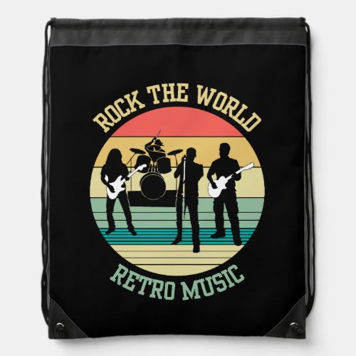 Rock and roll retro music design Backpack