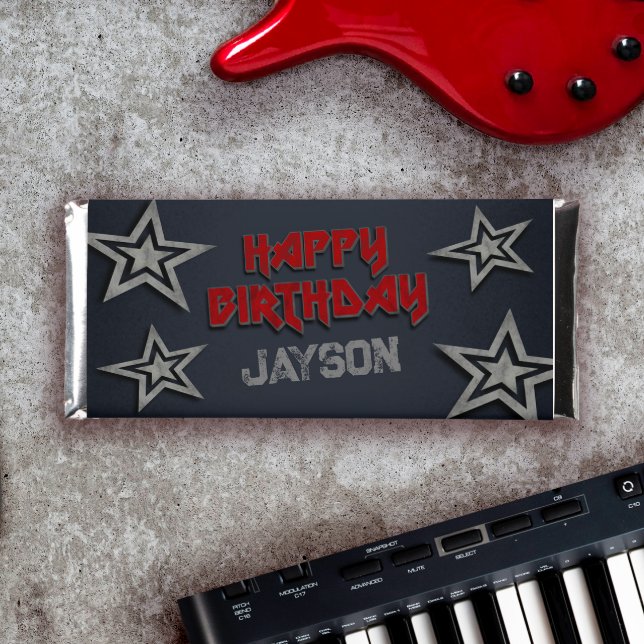 Rock and Roll - Rock Themed - Chocolate Wrapper Hershey Bar Favors (Creator Uploaded)