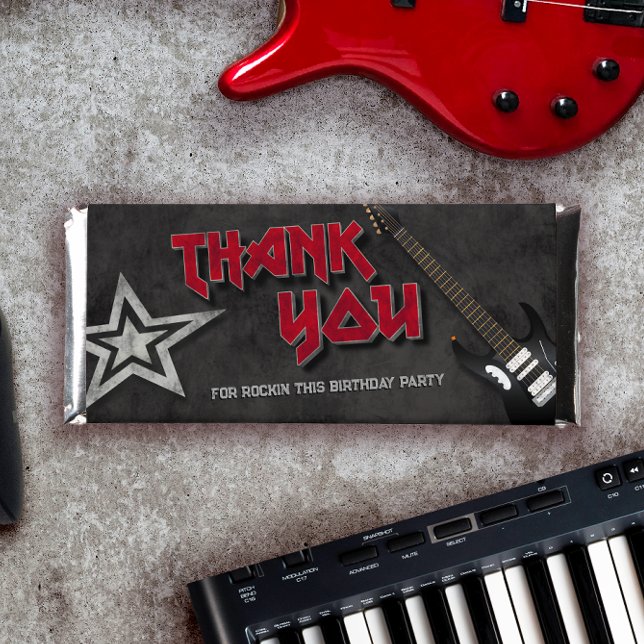 Rock and Roll - Rock Themed Hershey Bar Favors (Creator Uploaded)