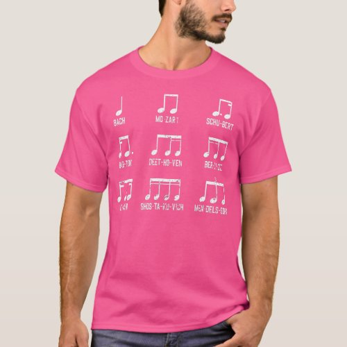 rock and roll Rocker Piano Drummer Note Classic Co T_Shirt