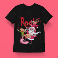 Rock and Roll Santa Claus | Christmas Black Unisex