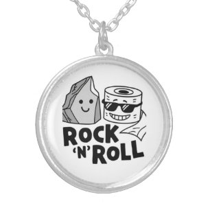 Rock and Roll Silver Plated Necklace