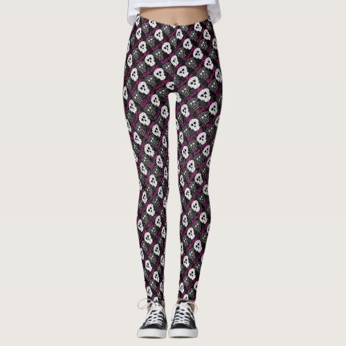 Rock and Roll Skeleton Skulls Leggings