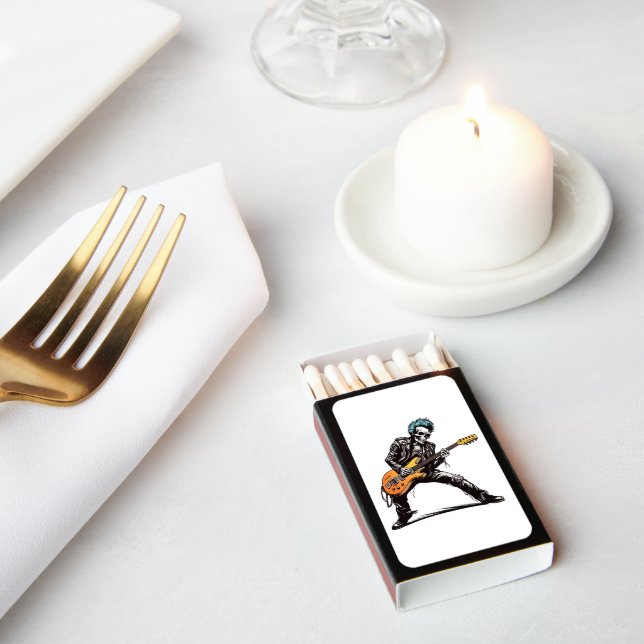 Rock and Roll Skeletons Birthday Party Matchboxes (Insitu)
