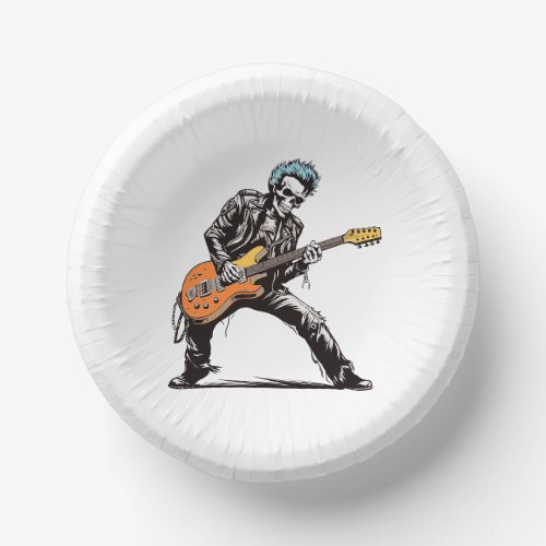 Rock and Roll Skeletons Birthday Party Paper Bowls