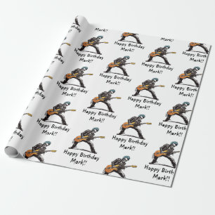 Rock and Roll Skeletons Birthday Party Wrapping Paper