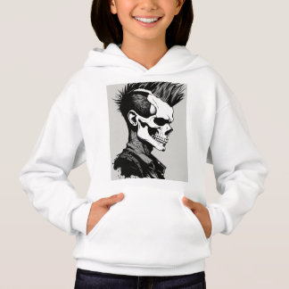 Rock and Roll Skull and Crossbones Band Logo T-Shi Hoodie