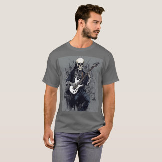 Rock and Roll Skull Concert Banner T-Shirt