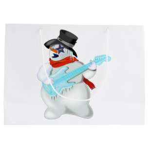 Rock and Roll Snowman Gift Bag