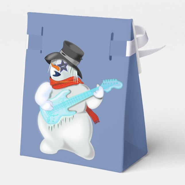 Rock and Roll Snowman Gift Box (Back Side)
