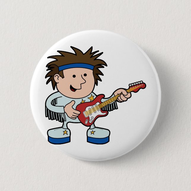 rock and roll star button (Front)