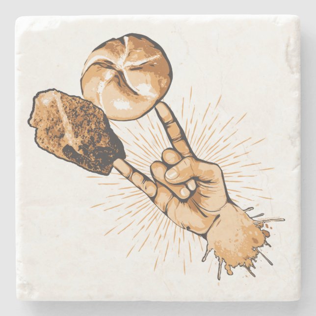 Rock and Roll Stone Coaster (Front)