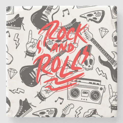 Rock and Roll stone coaster