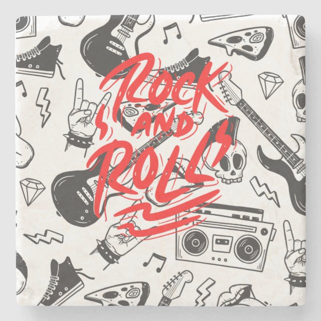 Rock and Roll stone coaster (Front)