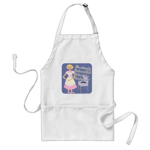 Rock and Roll Tambourine Fifties Housewife Adult Apron