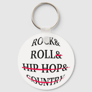 Rock and Roll Text Keychain