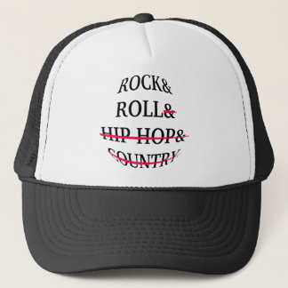 Rock and Roll Text Trucker Hat