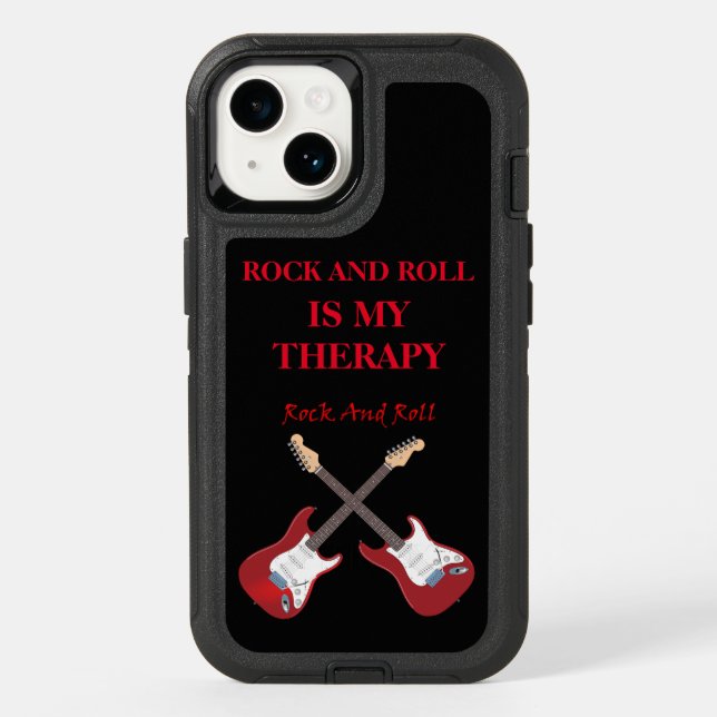 Rock and roll therapy design otterbox iPhone case (Back)