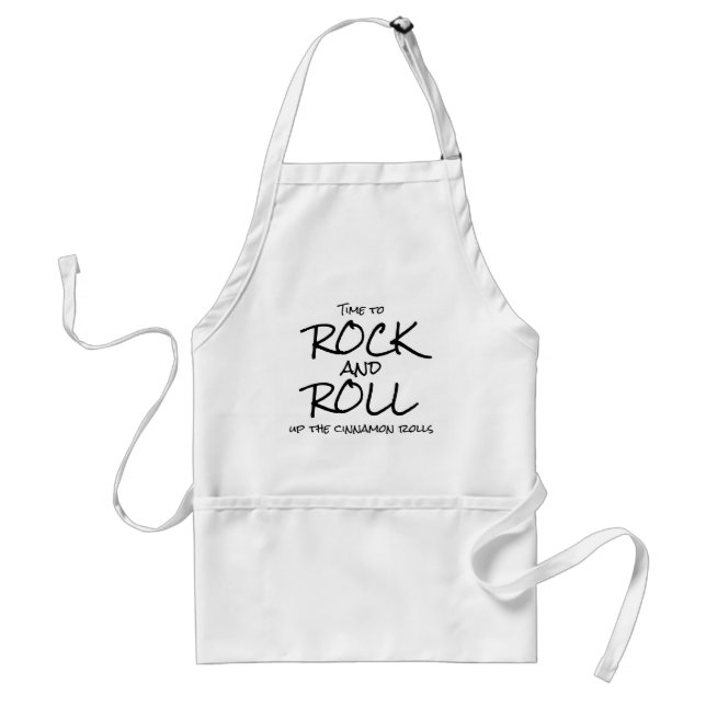 Rock and Roll up the cinnamon rolls Adult Apron (Front)