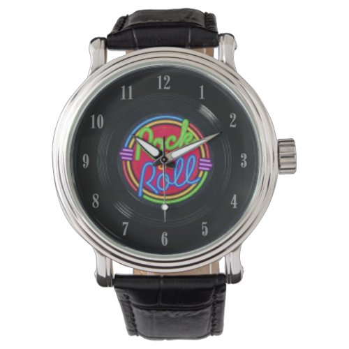 Rock and Roll Vintage Vinyl Record Wrist Watch 2