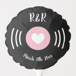 Rock and roll vinyl music record wedding balloons