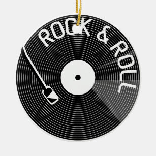 Fake Custom Vinyl Record Ornament, Zazzle